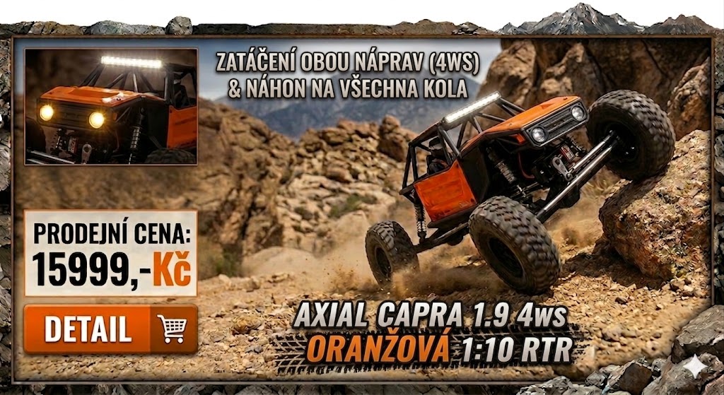 Axial Capra 1.9 4WS 1:10 RTR oranžová