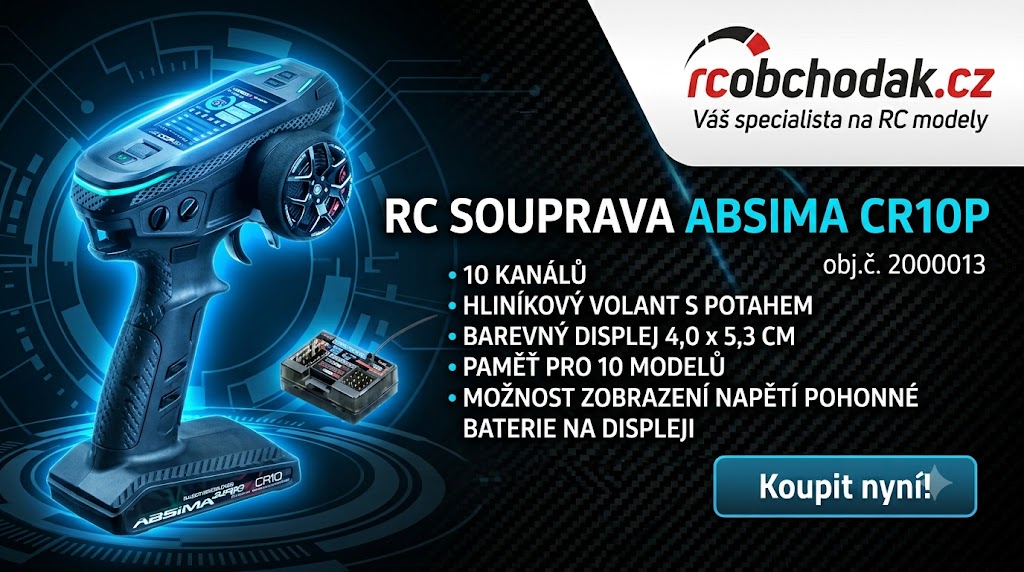 Desetikanálová RC souprava Absima CR10P 2,4GHz
