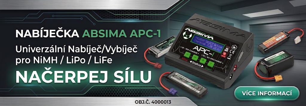 Nabíječka Absima APC-1 NiMH/LiPo/LiFe 10A 80W 12/220V