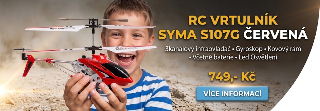RC vrtulník Syma S107G ČERVENÁ