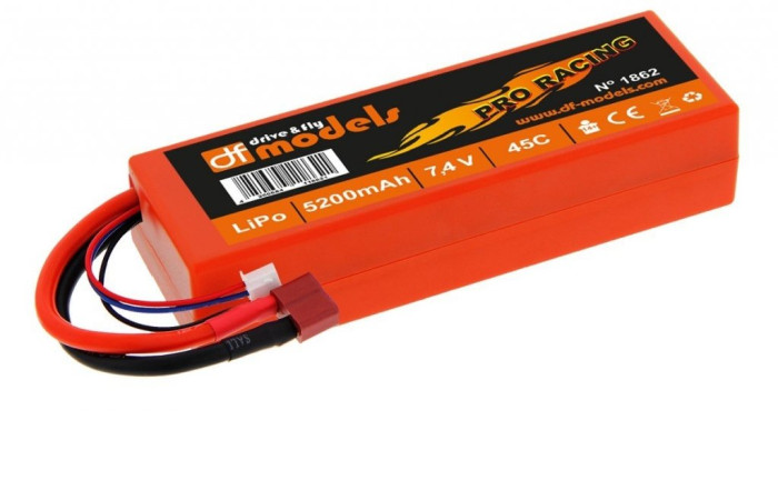 LiPo Aku 7,4 V / 5200 / 45C Pro Racing T-dean