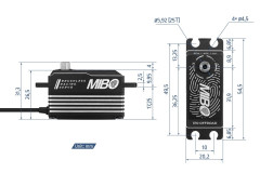 MIBO 1/10 Offroad Low Profile (0.07s/20kg/8.4V) Brushless Servo