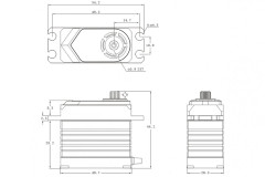 T45 HiVOLT CORELESS Digital servo (45 kg-0,13s/60°)