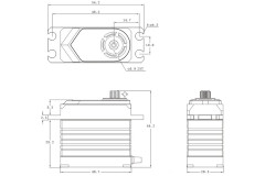 T55 HiVOLT CORELESS Digital servo (55 kg-0,19s/60°)