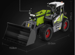 CaDA MASTER RC stavebnice Multifunkční nakladač 1469 dílků 1:17 (15) Rozměry modelu.