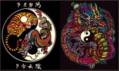 Miniprop Sametové desky YIN YANG DRAK