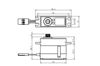 SV-1260MG HiVolt digitální servo (12kg-0,055s/60°)