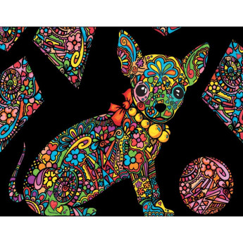 Colorvelvet Sametový obrázek Čivava 21x29,7cm