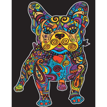 Colorvelvet Sametový obrázek Francouzský buldoček 21x29,7cm