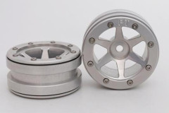 Kovové Beadlock CNC disky 1.9 PT Slingshot Silver/Silver, 2ks
