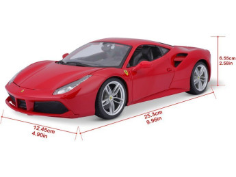 Bburago Ferrari 488 GTB 1:18 červená
