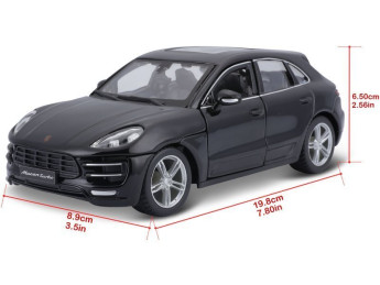 Bburago Plus Porsche Macan 1:24 černá metalíza
