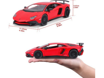 Bburago Lamborghini Aventador LP 750-4 SV 1:24 červená