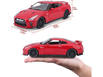 Bburago Plus Nissan GT-R 1:24 červená