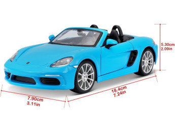 Bburago Porsche 718 Boxster 1:24 modrá