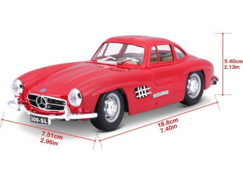 Bburago Mercedes-Benz 300 SL 1954 1:24 červená