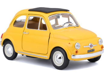 Bburago Fiat 500F 1965 1:24 žlutá