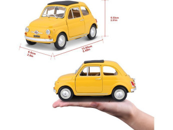 Bburago Fiat 500F 1965 1:24 žlutá