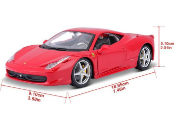 Bburago Ferrari 458 Italia 1:24 červená