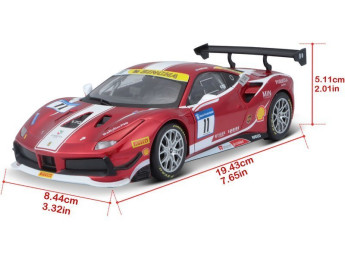 Bburago Ferrari 488 Challenge 2017 1:24 červená
