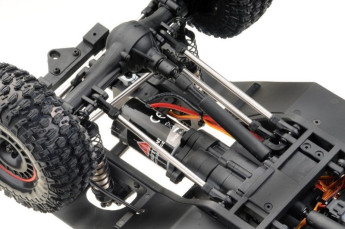 (15)RC auto Absima CR4.4 WOLF 1:10 RTR žluto-zelený,detail spodní části podvozku