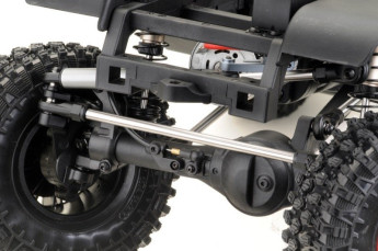 (23)RC auto Absima CR4.4 WOLF 1:10 RTR žluto-zelený,tlumič řízení s přepákováním a ovládání uzávěrky diferenciálu