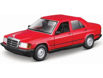 Bburago Mercedes-Benz 190E 1987 červená