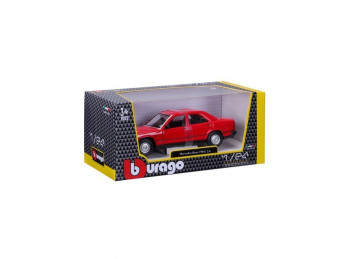 Bburago Mercedes-Benz 190E 1987 červená