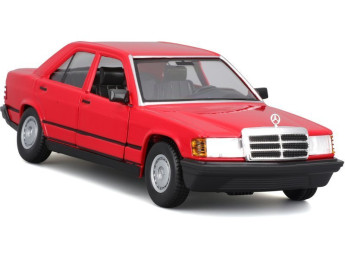 Bburago Mercedes-Benz 190E 1987 červená