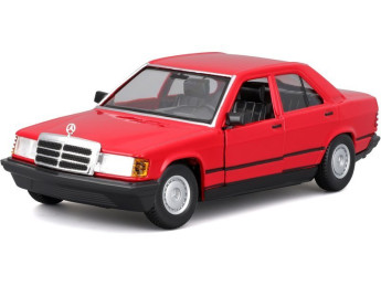Bburago Mercedes-Benz 190E 1987 červená
