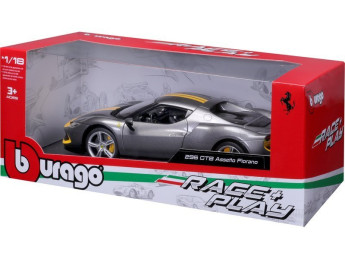 Bburago Ferrari 296 GTB Assetto Fiorano 1:18 šedá