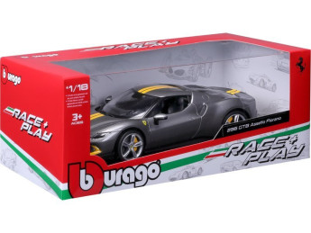 Bburago Ferrari 296 GTB Assetto Fiorano 1:18 šedá