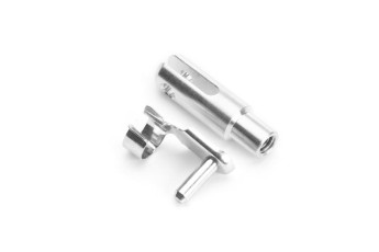 Alu vidlička M3 s pružinovou pojistkou a 3mm čepem, 1 ks.