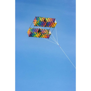 Komorový/krabicový drak Invento HQ Hargrave Box Kite Rainbow Mesh