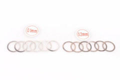 Spojkové podložky pro vymezení vůle - SHIMS (13x16x0.1/0.2mm), 6+6 ks.