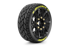 B-ROCKET SOFT 1/8, 0 a 1/2 offset 17mm odnímatelný hex, Černé disky, 2 ks