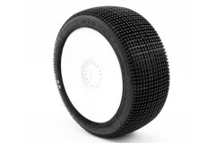 ADDICTIVE V2 BUGGY S1 (SUPER SOFT) nalepené pneumatiky, bílé disky, 2 ks.