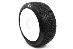 KAMIKAZE V2 BUGGY S1 (SUPER SOFT) nalepené pneumatiky, bílé disky, 2 ks.