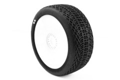I-BARRS V3 BUGGY S1 (SUPER SOFT) nalepené pneumatiky, bílé disky, 2 ks.