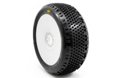 STINGER V4 BUGGY A2 (SOFT) nalepené pneumatiky, bílé disky, 2 ks.