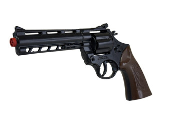 Kovový revolver serie 017 na kapslíkové kotoučky černý s pouzdrem