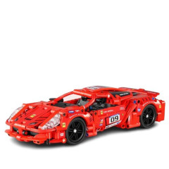 Stavebnice závodní auto na zpětné natažení 437 dílků