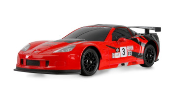 Corvette C6.R RC Drift Car 4WD LED 1:18 RTR licencovaná červená