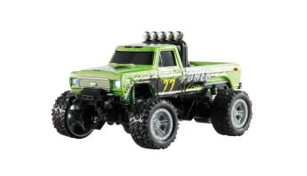 RC Monster Truck kovový 1:64 RTR LED Tempomat 2,4GHz zelený