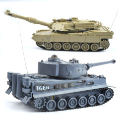 RC sada bojujících tanků M1A2 vs TIGER 103 se simulací boje pro dva hráče 1:28