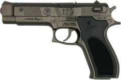 Kovová pistole serie 023 na kapslíkové kotoučky antracit s pouzdrem