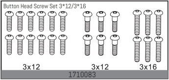 Button Head Screw Set 3*12/3*16