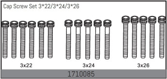 Cap Screw Set 3*22/3*24/3*26