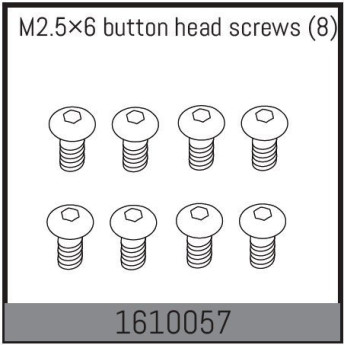 M2.5×6 button head screws (8)