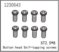 1230643 - Button Head Screws - Selftapping M2.5*8 (8)